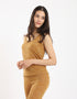 Sleeveless jersey tank top